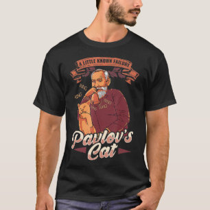 Camiseta Pavlovs Cat Engraçado Presente no Nerd de Psicolog