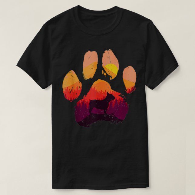 Camiseta Paw Frenchie French BuldoPai Men Women (Frente do Design)