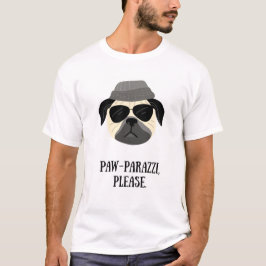 Camiseta Paw-parazzi, por favor. Cachorro Engraçado