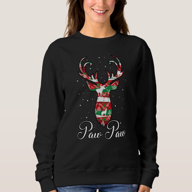 Camiseta Paw Paw Reindeer Matando Família Pajama Xmas (Frente)