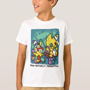Camiseta Paw-sitivamente Assustador Gatos Monstruosos de