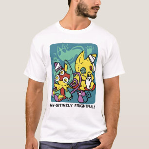 Camiseta Paw-sitivamente Assustador Gatos Monstruosos de