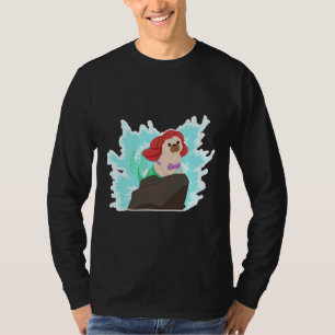 Camiseta Paw-t do seu mundo, The Little mer-pug! Clássico