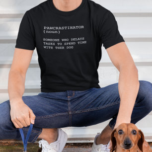 Camiseta Pawcrastinator Definição Engraçado Proprietário de