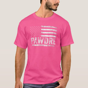 Camiseta Pawdre Masculino Bandeira Dos EUA Pata De Cachorro