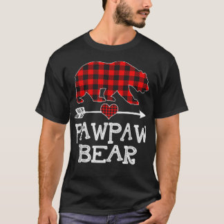 Camiseta Pawpaw Bear Christmas Pajama Red Xadrez Buffalo Fa