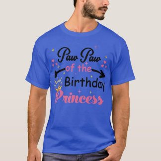 Camiseta Pawpaw bonitinho da princesa de aniversário, vovô 