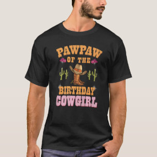 Camiseta Pawpaw Da Garota-De-Aniversário Ocidental Themed B