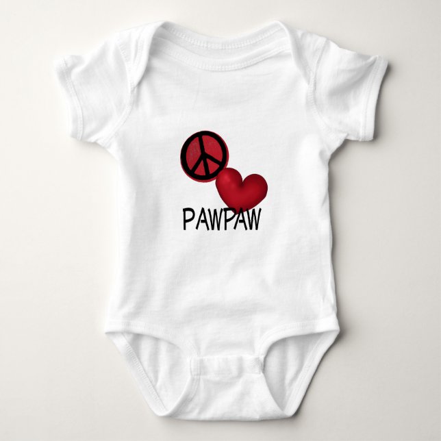 Camiseta PawPaw do amor da paz (Frente)