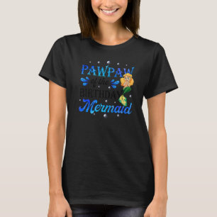 Camiseta Pawpaw Do Par De Aniversário Da Família De Sereias