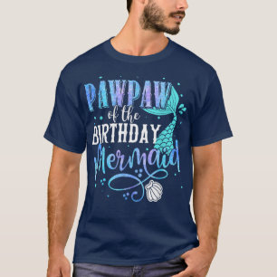 Camiseta Pawpaw Do Par De Aniversário Da Família De Sereias