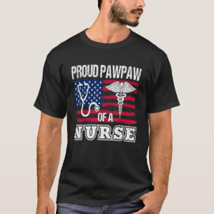 Camiseta Pawpaw Orgulhoso De Uma Enfermeira Cuidando Da Ban