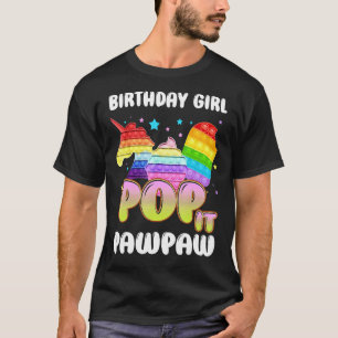 Camiseta Pawpaw pop Da Garota De Aniversário Do Jardim De G