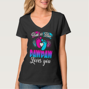 Camiseta Pawpaw Rosa Ou Azul Te Ama Sexo Reveal Bebê