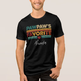 Camiseta Pawpaw's Favorite Retro Simple Modern Script Name