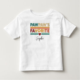 Camiseta Pawpaw's Favorite Retro Simple Modern Script Name