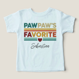 Camiseta Pawpaw's Favorite Retro Simple Modern Script Name