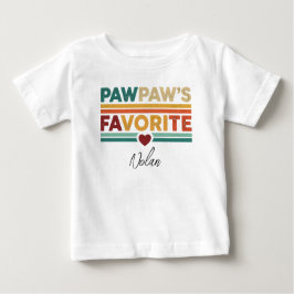 Camiseta Pawpaw's Favorite Retro Simple Modern Script Name
