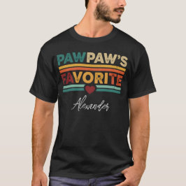 Camiseta Pawpaw's Favorite Retro Simple Modern Script Name
