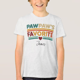 Camiseta Pawpaw's Favorite Retro Simple Modern Script Name