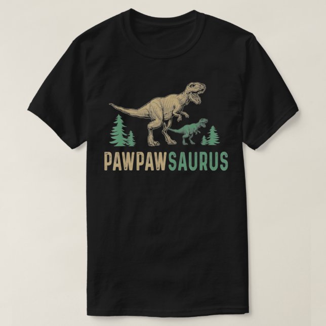 Camiseta Pawpawsaurus Dinossauros Vintage Retro Pais (Frente do Design)