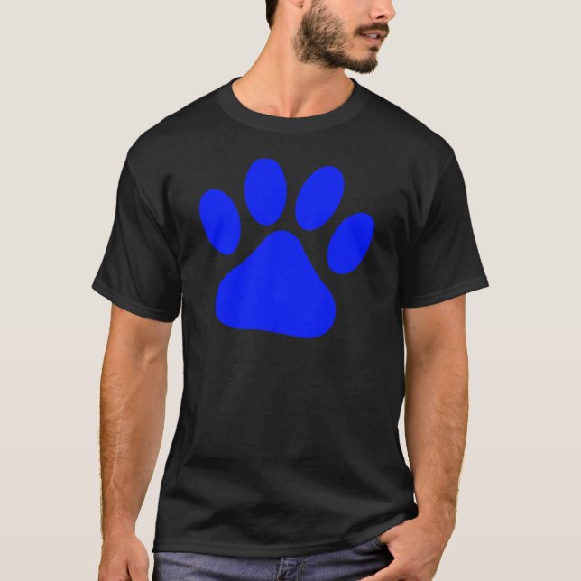 Camiseta Pawprint azul (Frente)