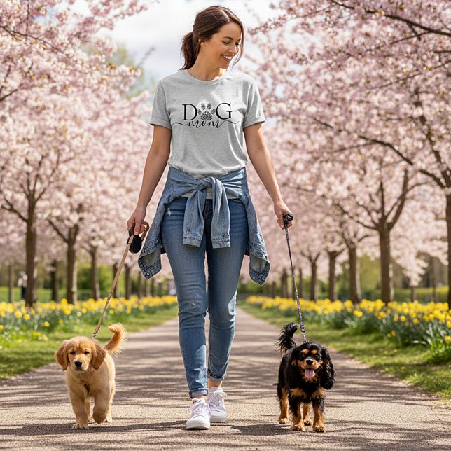 Camiseta Pawprint de Mãe de Cachorro (Criador carregado)