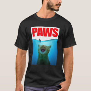 Camiseta PAWS Gato e Rato Topo Tubarão E Gato
