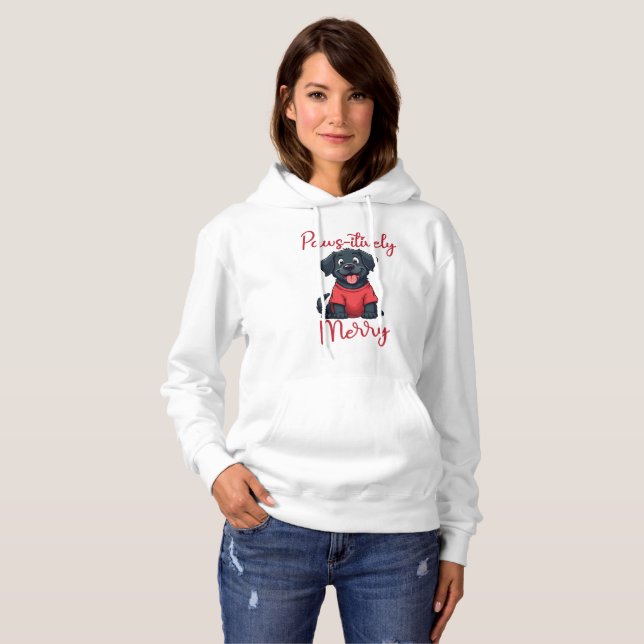 Camiseta "Paws-itively Merry Holidays" (Frente Completa)