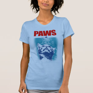 Camiseta PAWS! O gato malvado de baixo