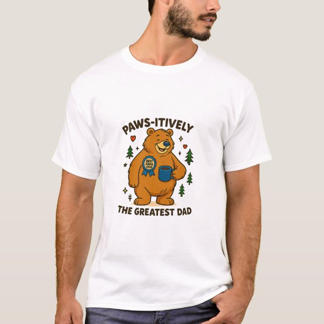 Camiseta Paws - o maior urso do Pai (Frente)