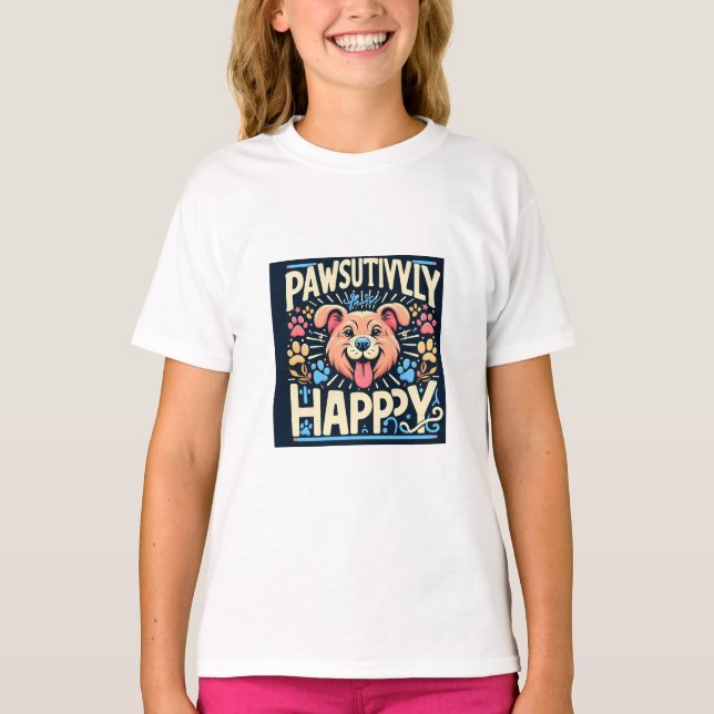 Camiseta Pawsily Happy (Frente)