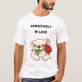 Camiseta Pawsitivamente apaixonado por Cachorro Engraçado