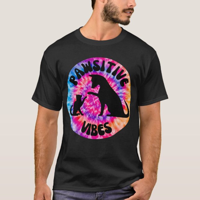 Camiseta Pawsitive Vibes Cat & Dog (Frente)