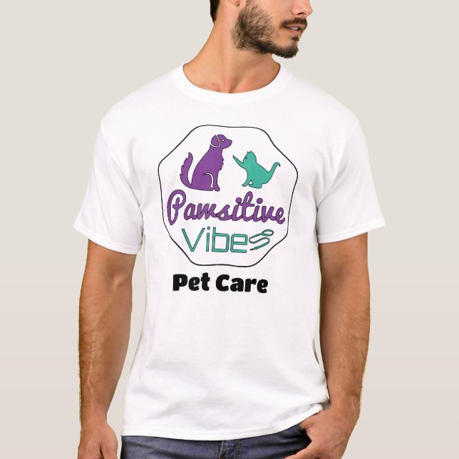 Camiseta Pawsitive Vibes Pet Care (Frente)