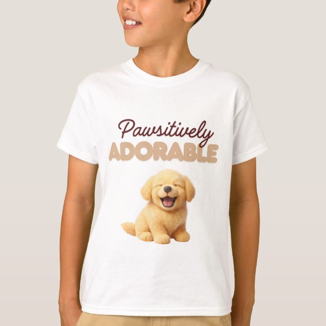 Camiseta Pawsitively Adorable  (Frente)