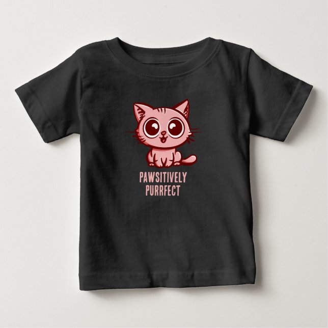 Camiseta Pawsitively Purfect, linda Ganga Kitten (Frente)