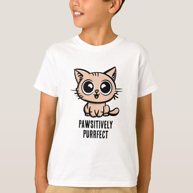 Camiseta Pawsitively Purfect, linda Ganga Kitten (Frente)