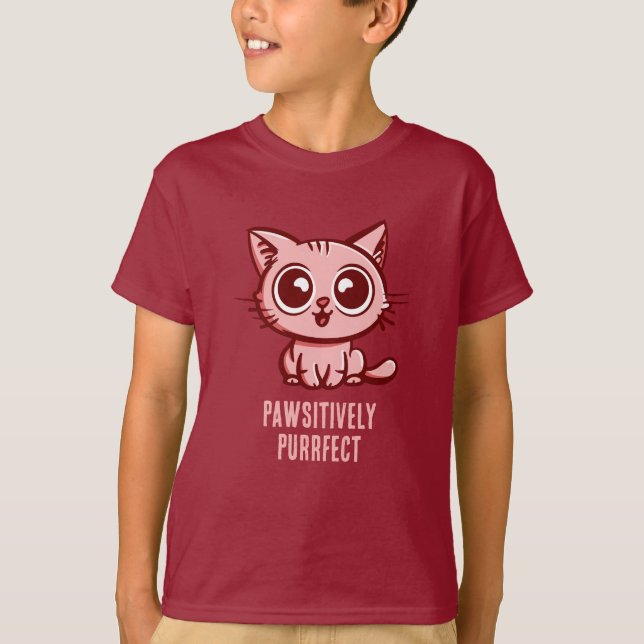 Camiseta Pawsitively Purfect, linda Ganga Kitten (Frente)