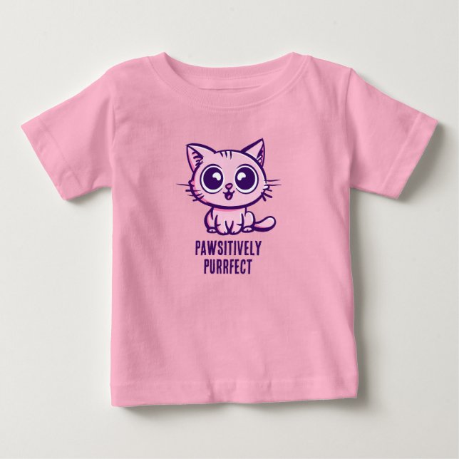 Camiseta Pawsitively Purfect, linda Ganga Kitten (Frente)