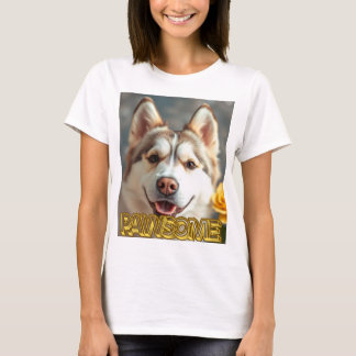 Camiseta PAWsom! Cute Husky Tee