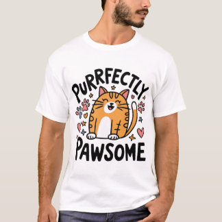 Camiseta Pawsome Cat Lover