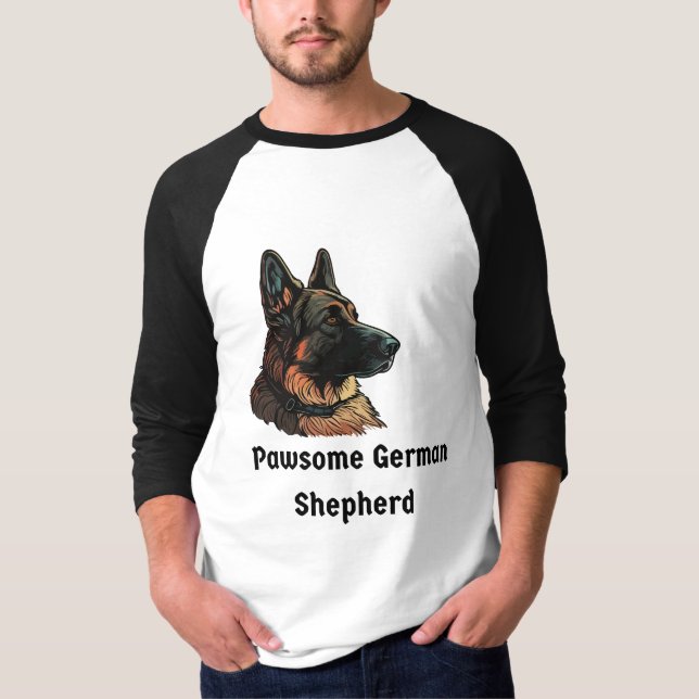 Camiseta Pawsome German Shepherd (Frente)