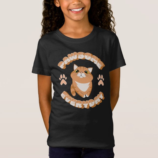 Camiseta Pawsome todos os dias (Frente)