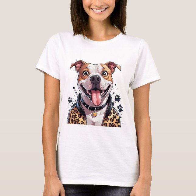 Camiseta Pawsy the Pitty: Na moda e sorriso (Frente)