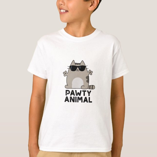 Camiseta Pawy Animal Funny Party Cat Pun (Frente)