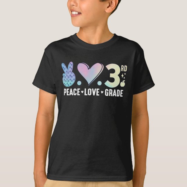 Camiseta Paz Ama 3º Ano De Volta À Escola (Frente)