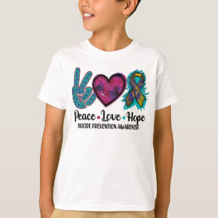 Camiseta Paz Ama Esperança Prevenção Suicídio Consciência