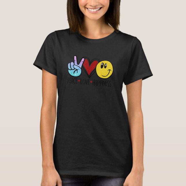 Camiseta Paz Ama Felicidade (Frente)