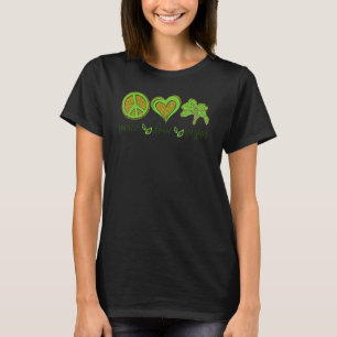 Camiseta Paz Ama Vegan Veggggg do Dia Mundial da Vegetarian